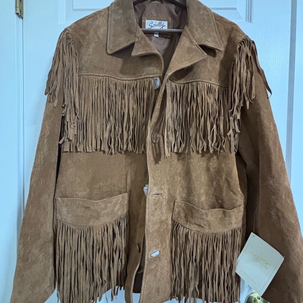 Scully Tan Suede Jacket with Script Logo - image 1